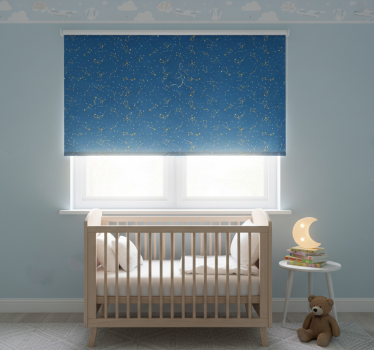 Rollo fenster kinderzimmer mit sternenhimmel grafik - TenStickers