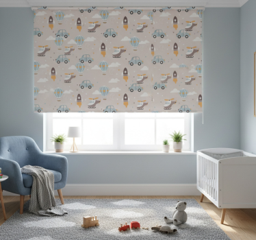 Rollo fenster kinderzimmer spielerischer transport - TenStickers