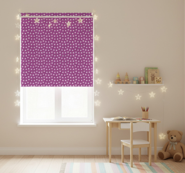 Rollo fenster kinderzimmer weiße sterne für kinder - TenStickers