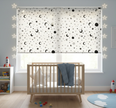 Rollo fenster kinderzimmer weltraum mit sternen - TenStickers
