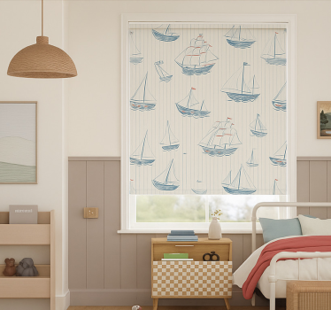 Rollo Fenster Kinderzimmer zeichnung boote design - TenStickers
