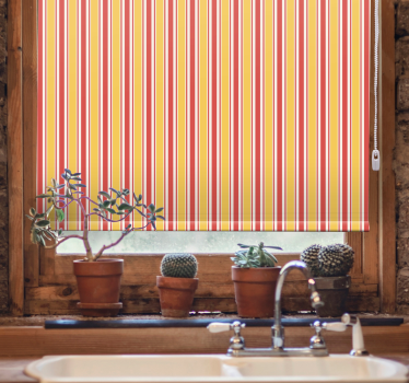 Rollo Fenster Badezimmer farbiges streifenmuster - TenStickers