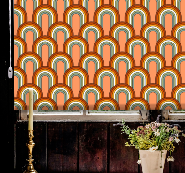 Rollo Fenster Vintagemuster retro-bogenmuster - TenStickers