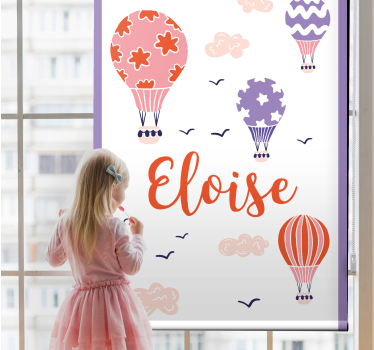 Rollo fenster kinderzimmer mit individuellen luftballons - TenStickers