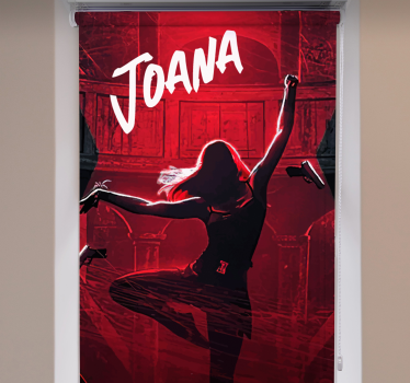 Rollo Fenster mit Namen dynamische tanzpose - TenStickers