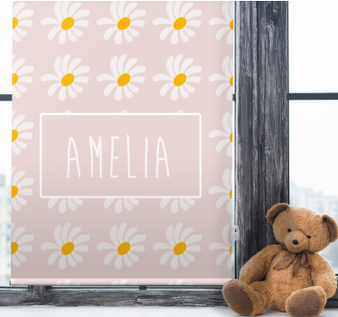 Rollo Fenster Kinderzimmer gänseblümchen mit namen - TenStickers