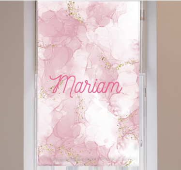 Rollo Fenster Elegant rosa marmor mit namen - TenStickers