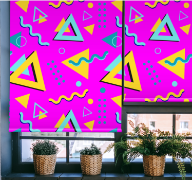 Rollo Fenster Vintagemuster retro dreiecke muster - TenStickers