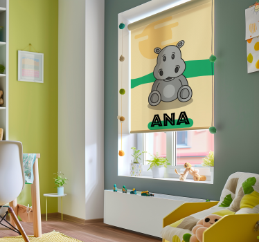 Rollo Fenster Tiermuster anpassbares nilpferd - TenStickers