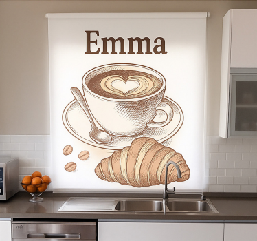 Rollo für Küche personalisiertes kaffeedesign - TenStickers