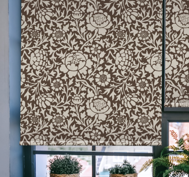 Blumen Rollo Retro Blumenmuster - TenStickers