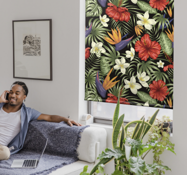 Blumen Rollo Tropische Dschungelpflanzen - TenStickers