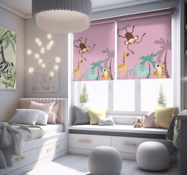 Rollo Fenster Kinderzimmer "boho" Kinderdschungel - TenStickers