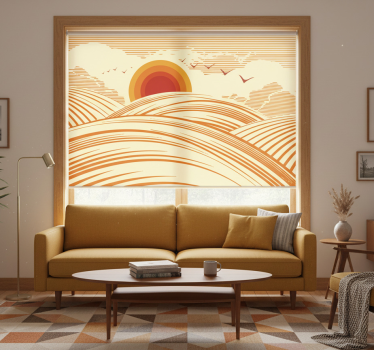 Rollo wohnzimmer 70er jahre landschaft - TenStickers