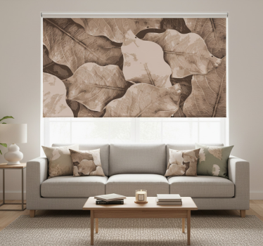 Rollo wohnzimmer beige getrocknete blätter - TenStickers