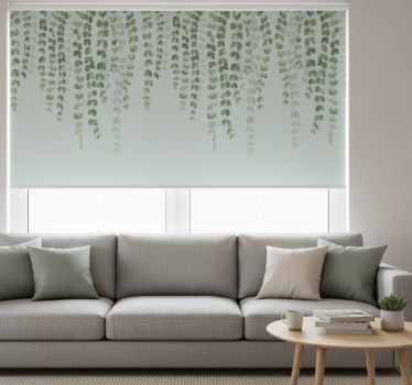 Rollo wohnzimmer mit eleganten hängenden pflanzen - TenStickers