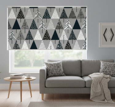 Rollo wohnzimmer mit minimalistischen bäumen im nordic stil - TenStickers