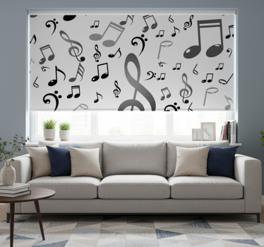 Rollo wohnzimmer mit musiknoten design - TenStickers