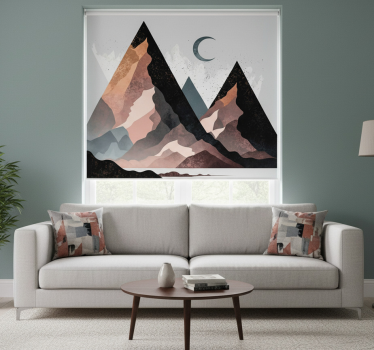 Rollo wohnzimmer nordische geometrische berge - TenStickers