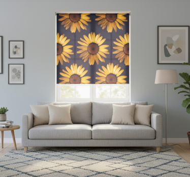 Rollo wohnzimmer sonnenblume gelb - TenStickers