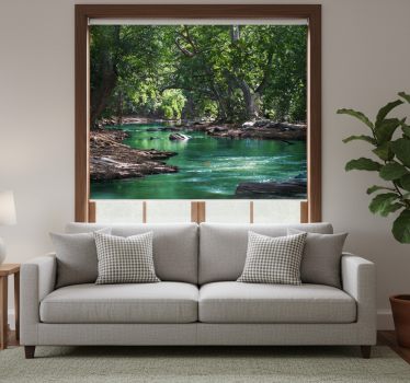 Rollo wohnzimmer wald und fluss - TenStickers