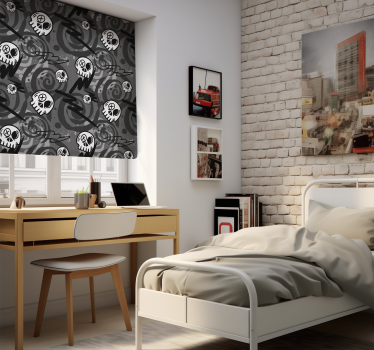 Graffiti Totenkopf Rollos schwarz für Teenager - TenStickers