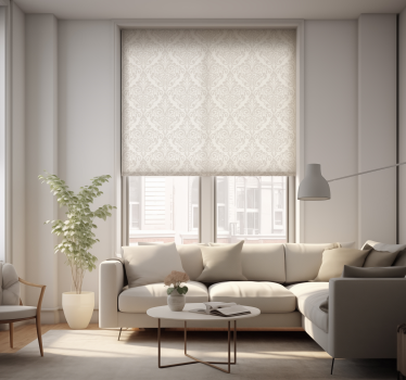 Weißes Damask Wohnzimmer Rollos - TenStickers