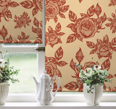 Blumen Rollo Rose spitze Design - TenStickers