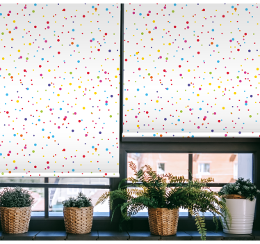 Rollo Fenster Kinderzimmer kleine bunte Punkte - TenStickers