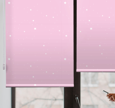 Rollo Fenster Jugendzimmer sternenrosa muster - TenStickers