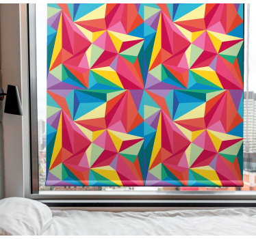 Originelles Rollo geometrisch bunt für Jugendzimmer - TenStickers