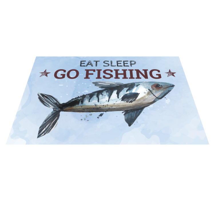 Tischset Fisch Eat Sleep Go Fishing - TenStickers