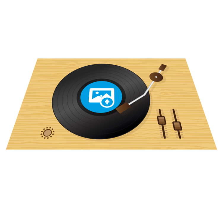 Tischsets originell Original vinyl disk anpassbares foto - TenStickers