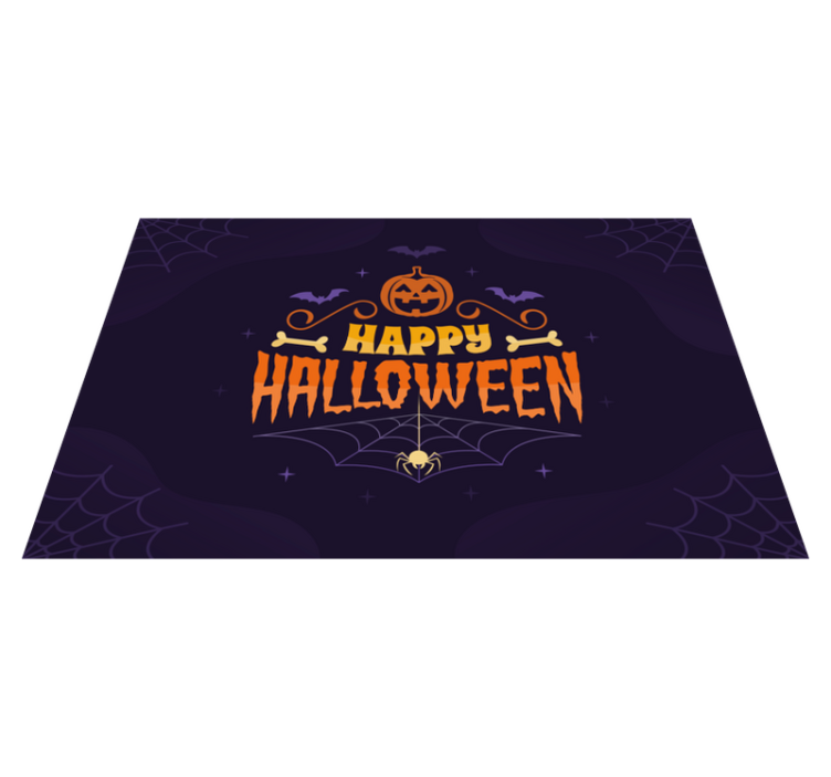 Happy halloween text Tischset - TenStickers