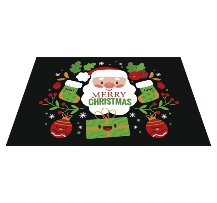 Platzset rot Weihnachtsmann weihnachten Tischset rot Weihnachtsmann weihnachten - TenStickers