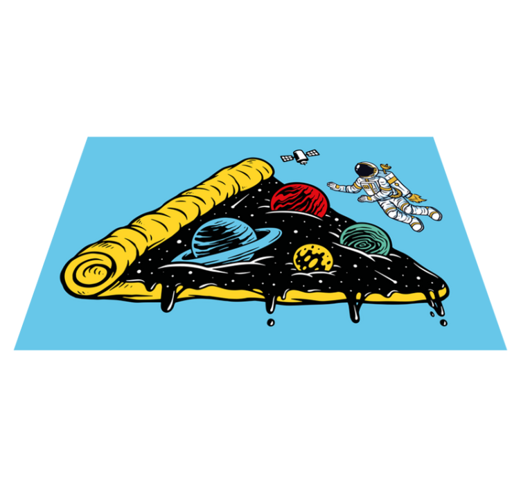 Tischsets originell scheibe mit weltraumthema - TenStickers