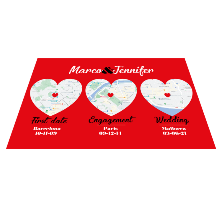 Tischsets originell besondere Momente Karte - TenStickers