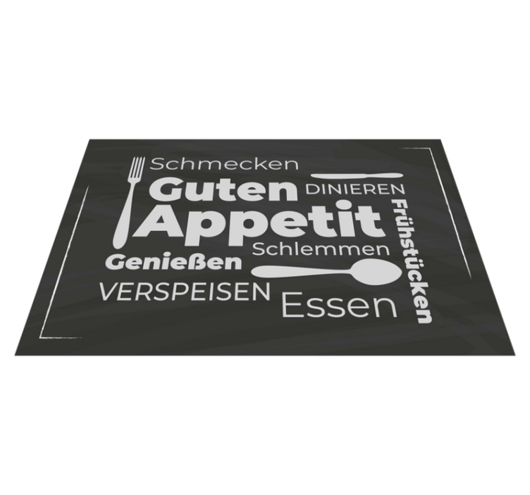 Tischset rechteckig Guten Appetit Text - TenStickers