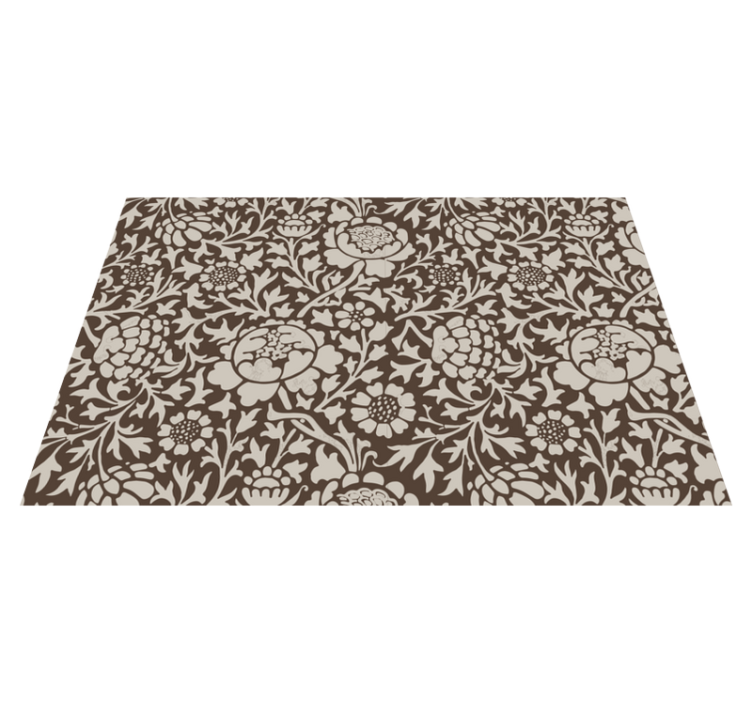 Tischset rechteckig Retro Blumenmuster - TenStickers