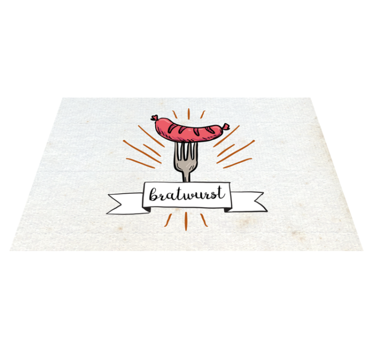 Tischsets originell Bratwurst - TenStickers
