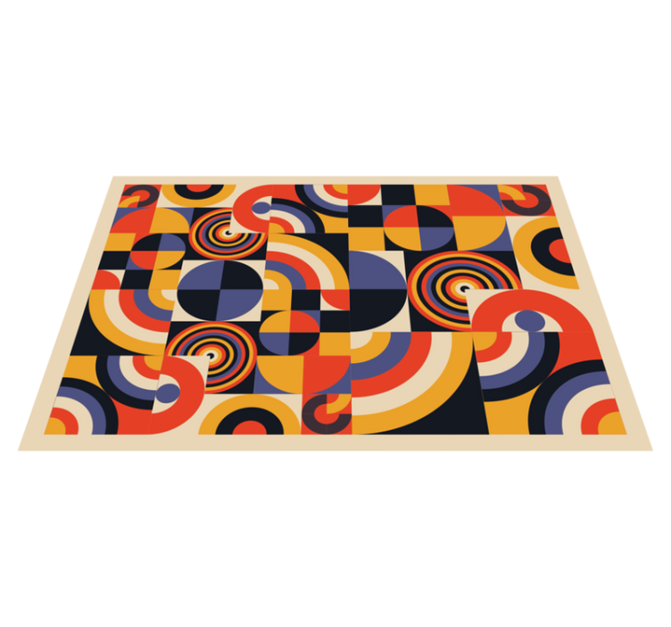 Platzdeckchen modern bunte Bauhaus Kreise - TenStickers