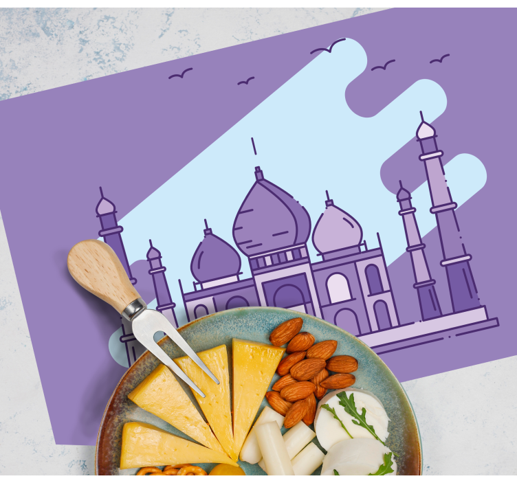 Modernes tischset taj mahal silhouette - TenStickers
