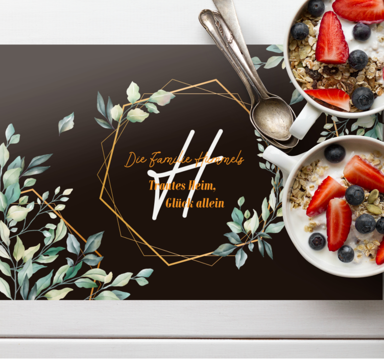 Tischset mit Namen einladendes naturdesign - TenStickers