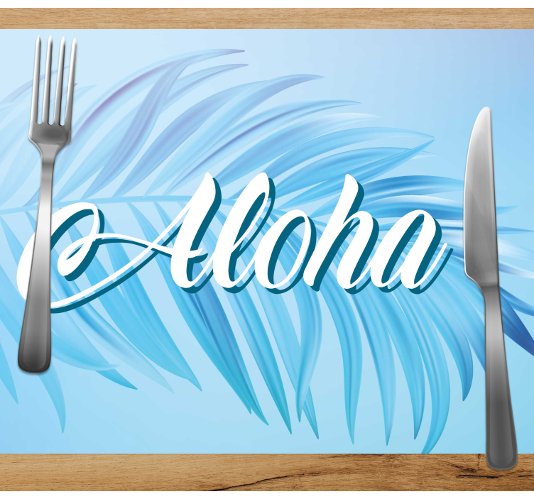 Platzset spruch aloha palmenblätter - TenStickers