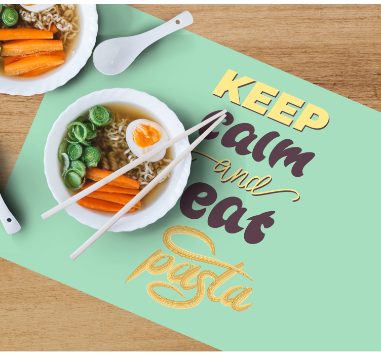 Platzset spruch bleib ruhig iss pasta - TenStickers