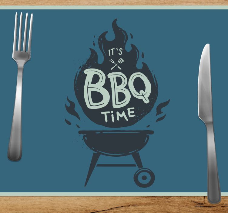 Platzset spruch grillzeit flammen - TenStickers