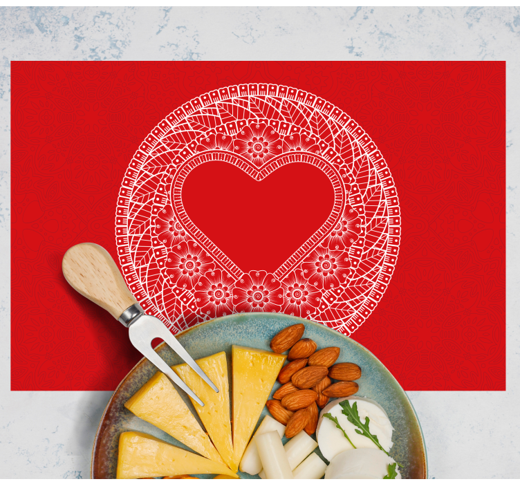 Platzset spruch herzmotiv muster - TenStickers