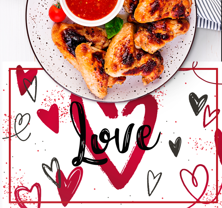 Platzset spruch im liebesherz design - TenStickers