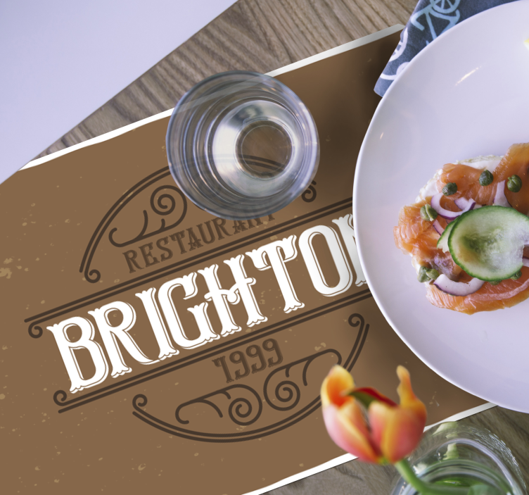 Platzset spruch mit brighton restaurant logo - TenStickers