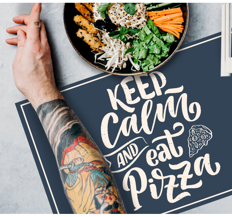 Platzset spruch ruhige pizza botschaft - TenStickers
